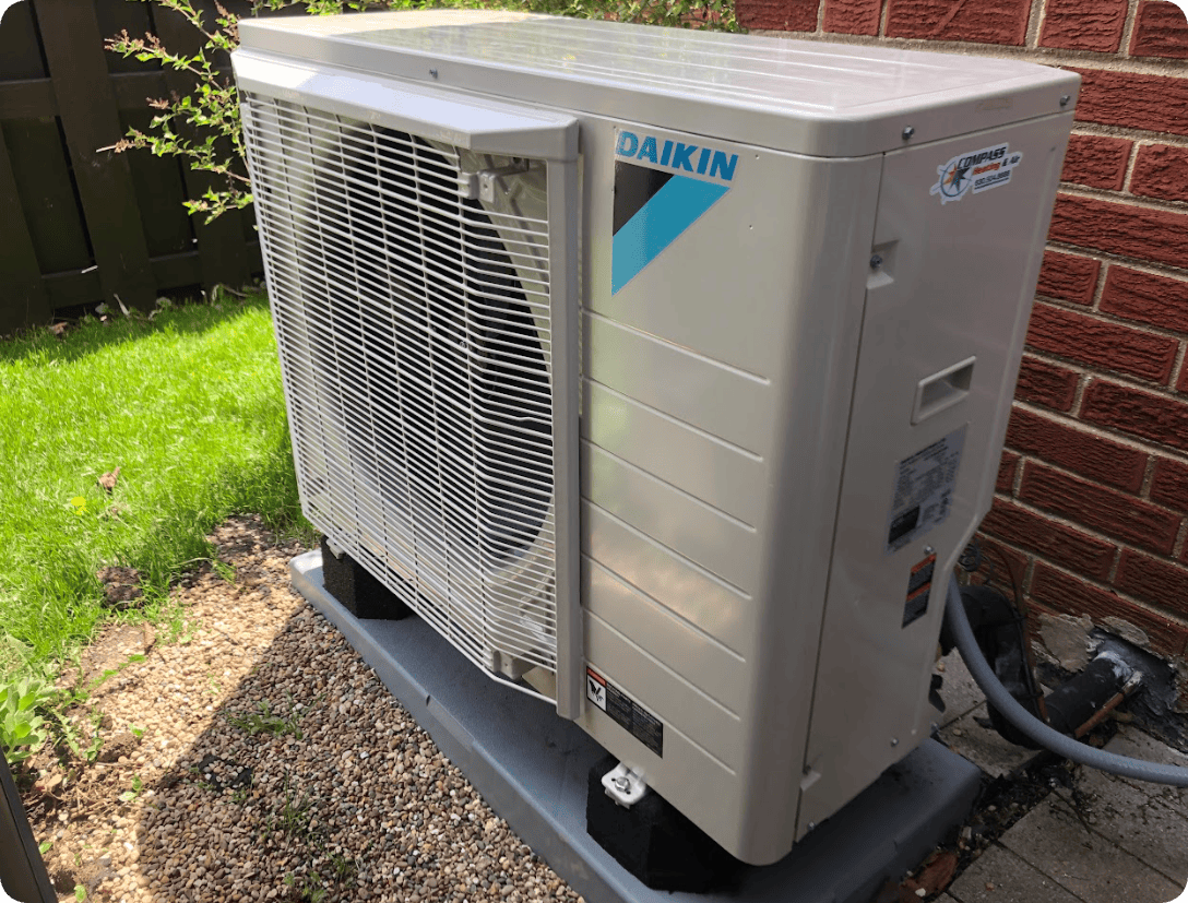 The Condenser For Your Ductless Unit Tucks Nicely Against Your Home