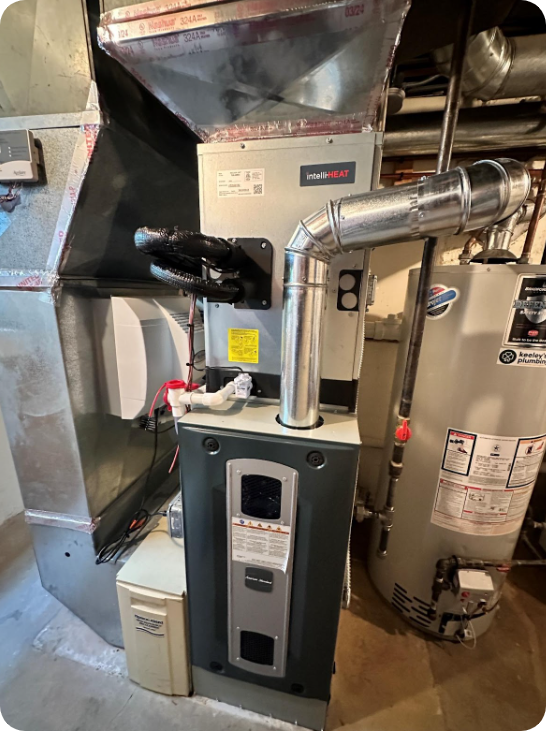 Dual-fuel hybrid heat pump installation in Elgin IL by Compass Heating and Air